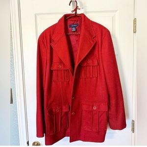 The LIMITED classic red wool coat . Size L